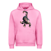 Fuchsia Pink baby chimpanzee Urban Hoodie - LillyAllenDesigns