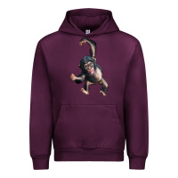 Mauve Wine baby chimpanzee Urban Hoodie - LillyAllenDesigns