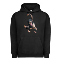 Pigment Black baby chimpanzee Urban Hoodie - LillyAllenDesigns
