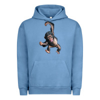 Pigment Pebble Blue baby chimpanzee Urban Hoodie - LillyAllenDesigns