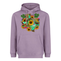 Lavender texas map Heavyweight Hoodie - Zillion Design Studio