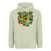 Matcha texas map Heavyweight Hoodie - Zillion Design Studio