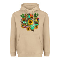 Mushroom texas map Heavyweight Hoodie - Zillion Design Studio