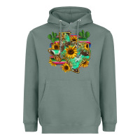 Sage texas map Heavyweight Hoodie - Zillion Design Studio