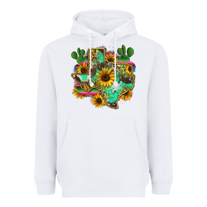 Texas Map Heavyweight Hoodie by Zillion Design Studio | Teevron