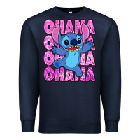 Navy ohana stitch Premium Sweatshirt - Zillion Design Studio