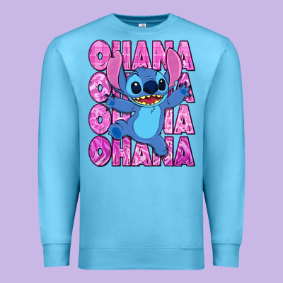 Ohana Stitch Premium Sweatshirt Designed By Zillion Design Studio