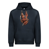 Navy Orangutan And Baby Urban Hoodie - LillyAllenDesigns