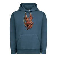 Pigment Midnight Navy Orangutan And Baby Urban Hoodie - LillyAllenDesigns