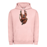 Pigment Salmon Orangutan And Baby Urban Hoodie - LillyAllenDesigns
