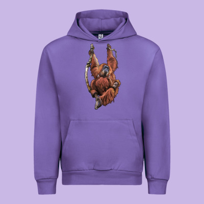 Orangutan And Baby Urban Hoodie Designed By Lillyallendesigns