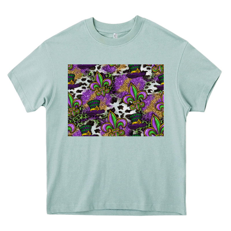 Mardi Gras Celebration Pattern Heavy Core Tee by CowhideDigitalArt | Teevron