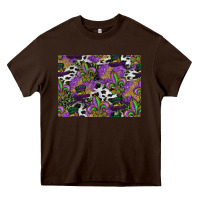 Chocolate Brown mardi gras celebration pattern Heavy Core Tee - CowhideDigitalArt