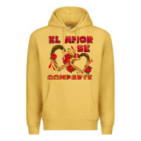 Antique Gold el amor se comparte with churros Premium Hoodie - AdoDesignShop