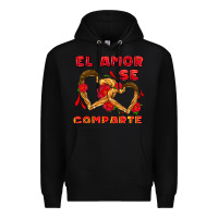 Black el amor se comparte with churros Premium Hoodie - AdoDesignShop