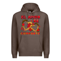 Coffee el amor se comparte with churros Premium Hoodie - AdoDesignShop