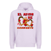 Lilac el amor se comparte with churros Premium Hoodie - AdoDesignShop