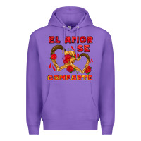 Purple el amor se comparte with churros Premium Hoodie - AdoDesignShop