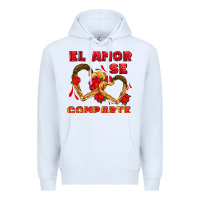 White el amor se comparte with churros Premium Hoodie - AdoDesignShop