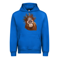 Cobalt baby orangutan Urban Hoodie - LillyAllenDesigns