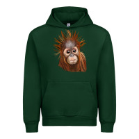 Forest Green baby orangutan Urban Hoodie - LillyAllenDesigns