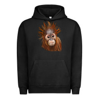 Pigment Black baby orangutan Urban Hoodie - LillyAllenDesigns