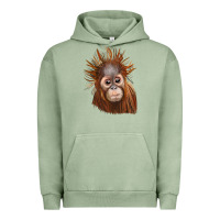 Pigment Oil Green baby orangutan Urban Hoodie - LillyAllenDesigns