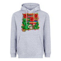Heather Grey new mexico map Heavyweight Hoodie - Zillion Design Studio