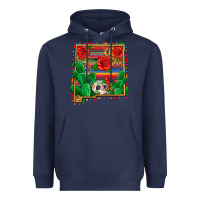 Navy new mexico map Heavyweight Hoodie - Zillion Design Studio