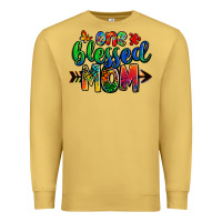 Antique Gold one blessed mom autism Premium Sweatshirt - Zillion Design Studio