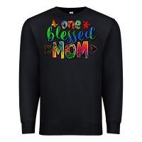 Black one blessed mom autism Premium Sweatshirt - Zillion Design Studio