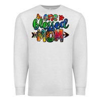 Oatmeal Heather one blessed mom autism Premium Sweatshirt - Zillion Design Studio