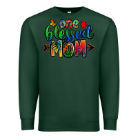 Sports Green one blessed mom autism Premium Sweatshirt - Zillion Design Studio