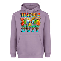 Lavender teacher off duty Heavyweight Hoodie - texasbilliewilder