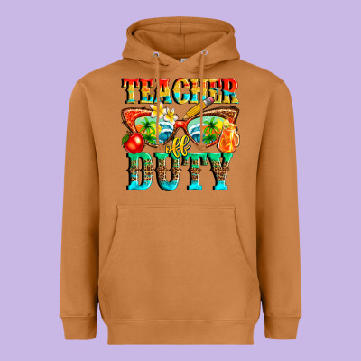 Teacher Off Duty Heavyweight Hoodie Designed By Texasbilliewilder