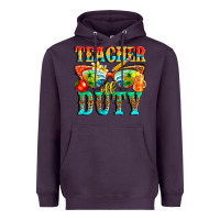 Plum teacher off duty Heavyweight Hoodie - texasbilliewilder