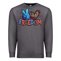 Charcoal Heather peace love freedom Premium Sweatshirt - Zillion Design Studio