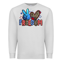 Dove Grey peace love freedom Premium Sweatshirt - Zillion Design Studio