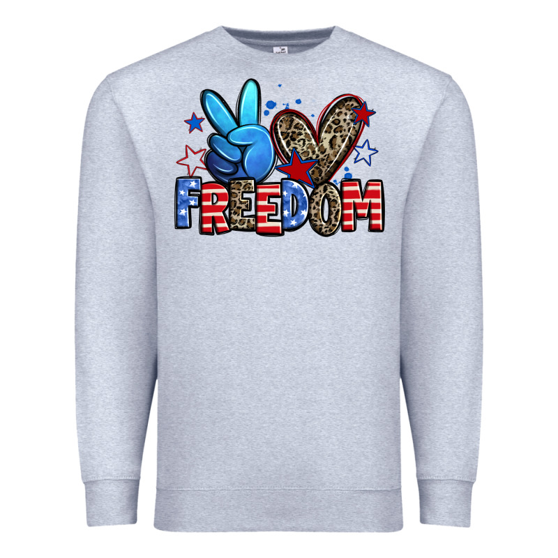 Peace Love Freedom Premium Sweatshirt by Zillion Design Studio | Teevron