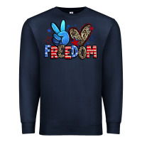 Navy peace love freedom Premium Sweatshirt - Zillion Design Studio