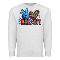 Oatmeal Heather peace love freedom Premium Sweatshirt - Zillion Design Studio