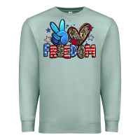 Seafoam peace love freedom Premium Sweatshirt - Zillion Design Studio