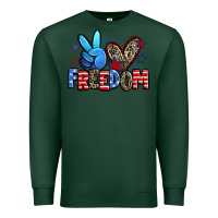Sports Green peace love freedom Premium Sweatshirt - Zillion Design Studio