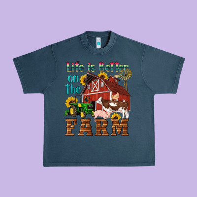 Western Life Is Better On The Farm Urban Heavy Tee Designed By Artiststas