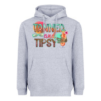 Heather Grey tanned and tipsy Heavyweight Hoodie - texasbilliewilder
