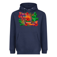 Navy mexico map Heavyweight Hoodie - Zillion Design Studio