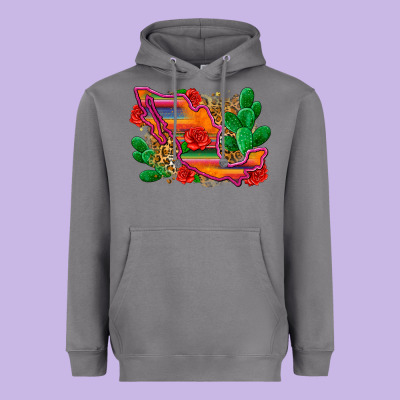 Mexico Map Heavyweight Hoodie Designed By Zillion Design Studio