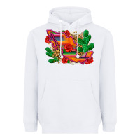 White mexico map Heavyweight Hoodie - Zillion Design Studio