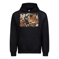 Black cowhide leopard background Urban Hoodie - BarkalooDesign