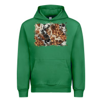 Emerald cowhide leopard background Urban Hoodie - BarkalooDesign
